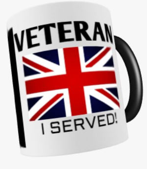 British Army Veteran Mug Coffee/ Tea Mug. Personalised Mug Gift.
