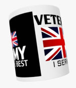British Army Veteran Mug Coffee/ Tea Mug. Personalised Mug Gift.
